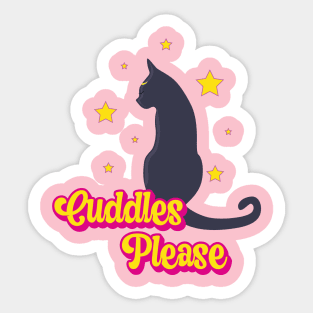 Cuddle amongst the stars cat OsoDLUX T-Shirt Sticker